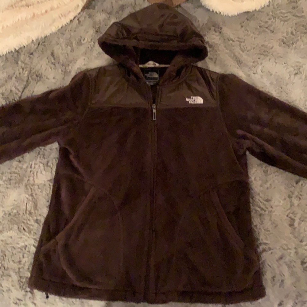 Women’s North Face hooded zip up fleece. Worn twice.